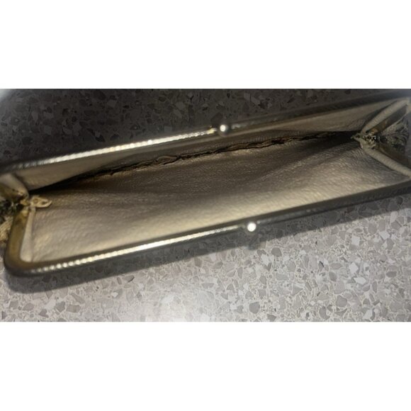 Tapestry Floral Clutch Kiss Closure Bag Purse Vintage Gold Tone Hardware 12 x 8" - Picture 7 of 11